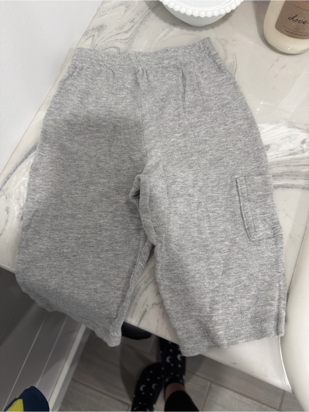 Gerber Light Gray Knit Cargo Shorts for Kids